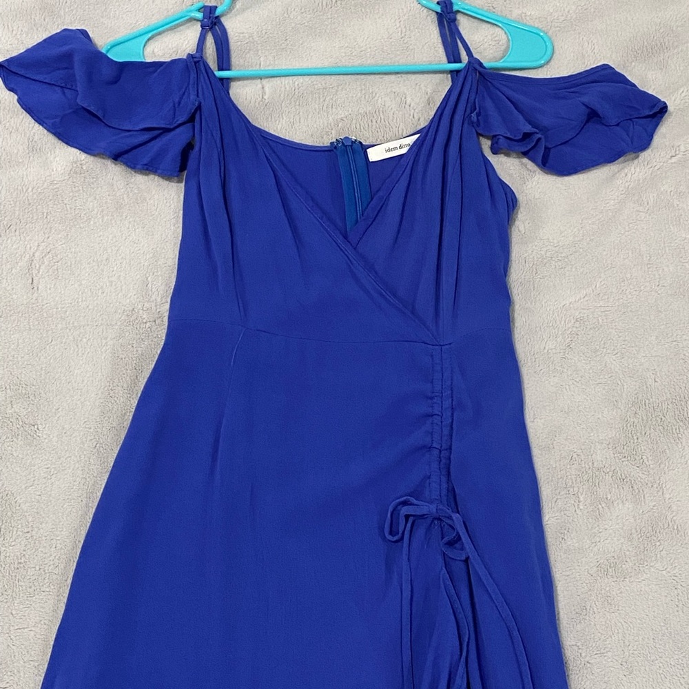 Blue very cute spaghetti strap/off the shoulder dress